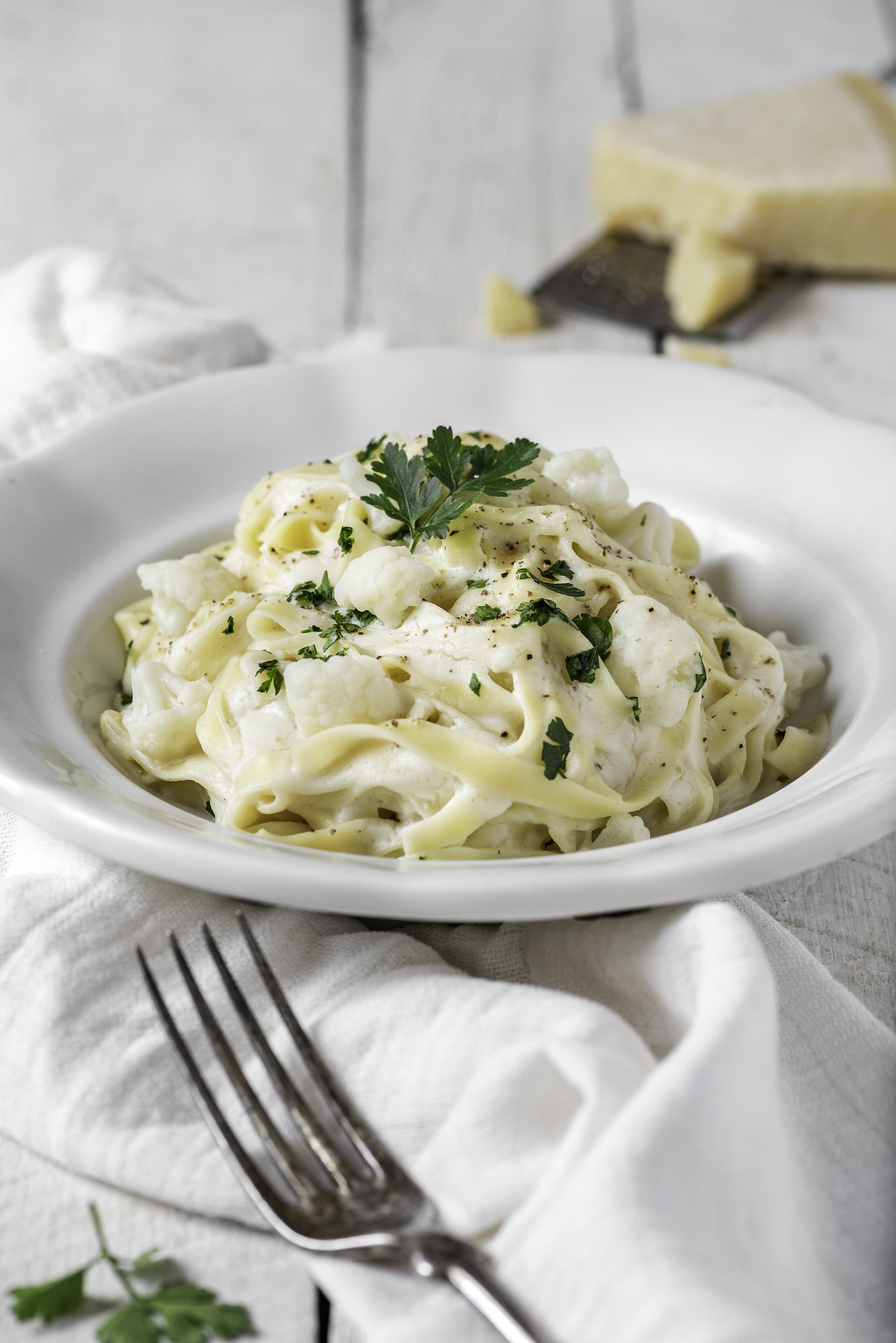 Pasta con mascarpone y limón