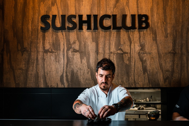 Gustavo Valentín en Sushi Club