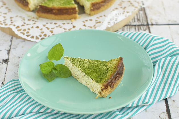 Cheesecake con matcha