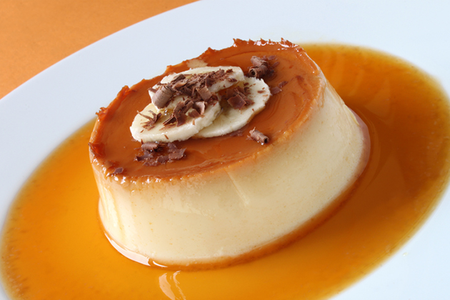 Flan de plátano