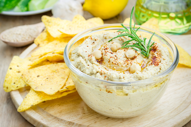 Hummus con pimentón dulce