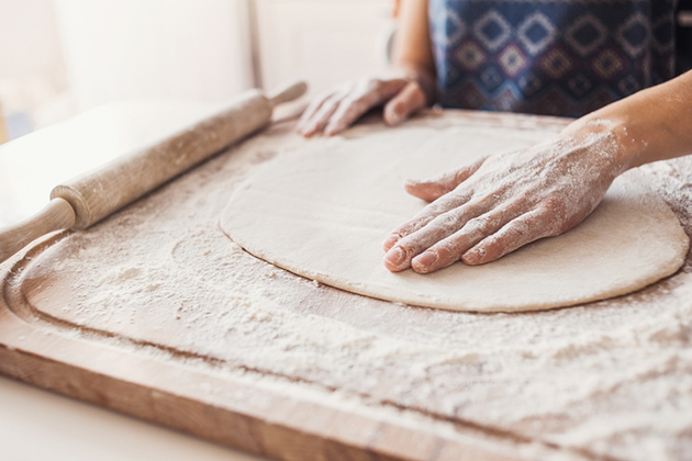 Masa de pizza sin levadura