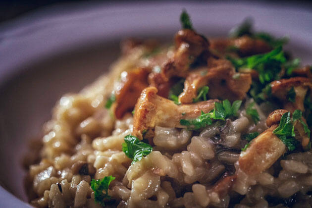 Risotto de setas vegano