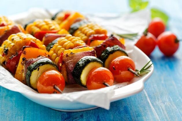 brochetas vegetales