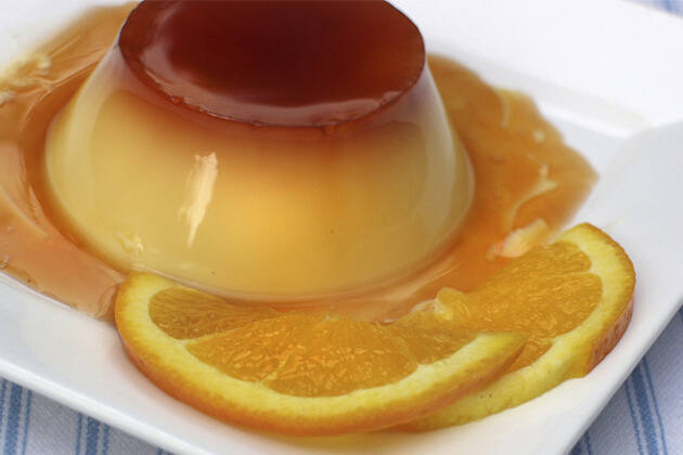 Flan de naranja