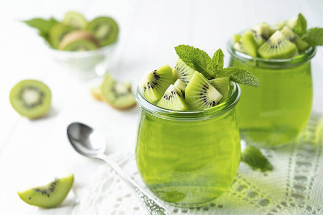 Gelatina de kiwi y limón