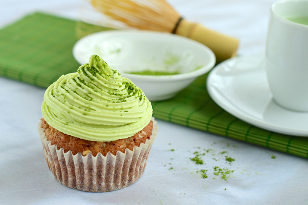 Mantequilla de matcha para madalenas y cupcakes