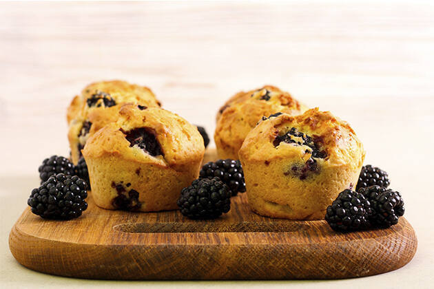 Muffins de moras