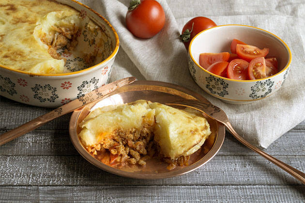 Pastel de patata y carne de cordero (Shepherd's pie)