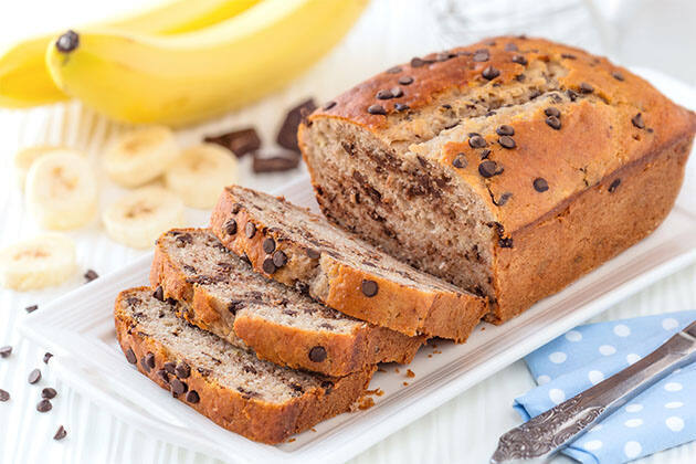 Receta de banana bread con chocolate