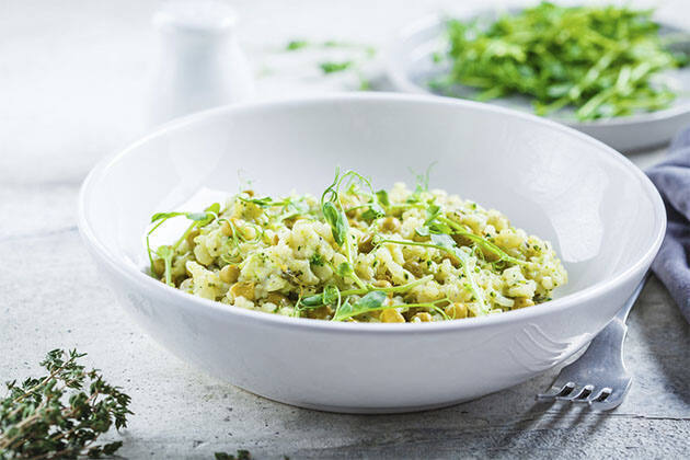 Risotto verde de primavera