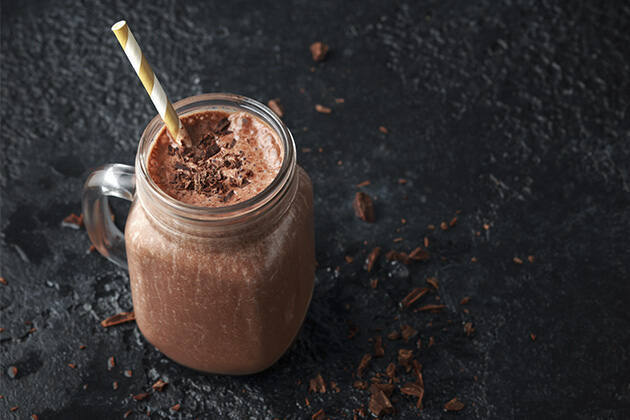 Smoothie de avena y chocolate