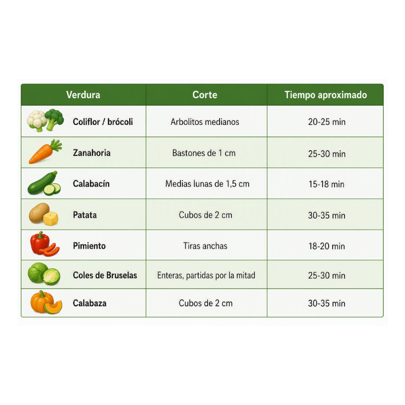 Tabla de tiempos