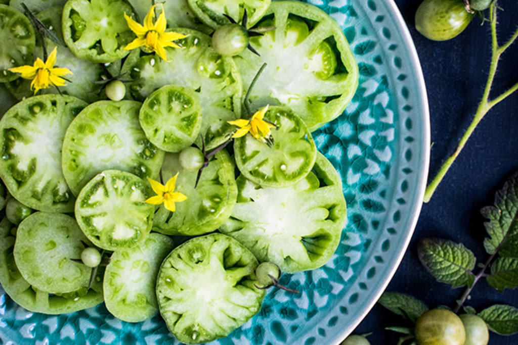 Tomate verde ensalada