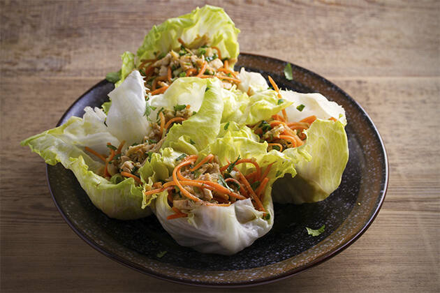 Wraps vegetales de pollo thai