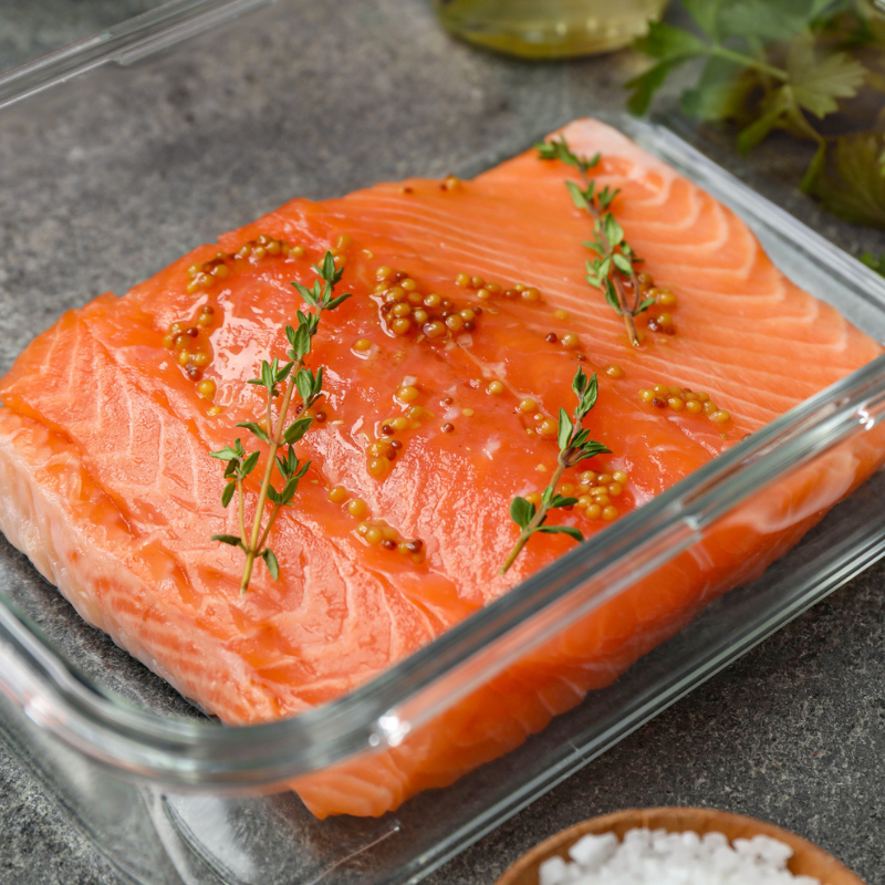 Salmón marinado casero