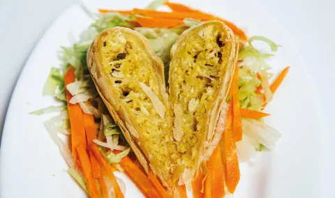 Chicken cheese samosa