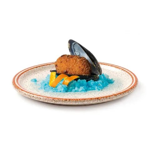 Croqueta de clòtxina valenciana con toques cítricos