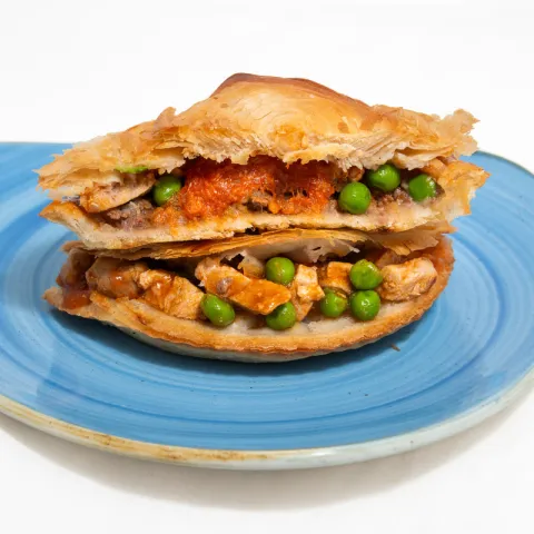 Pastel de carne estofada con sobrasada de Chato murciano