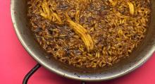 Receta de arroz seco con 'espardenyes' y cigalas
