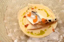 Caballa con ajoblanco de manzana
