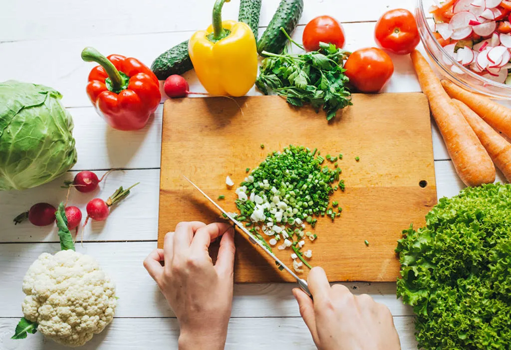 Paso 2: Corta las verduras