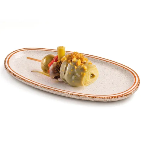 Alcachofa, anchoa, aceituna y pimiento con kikos