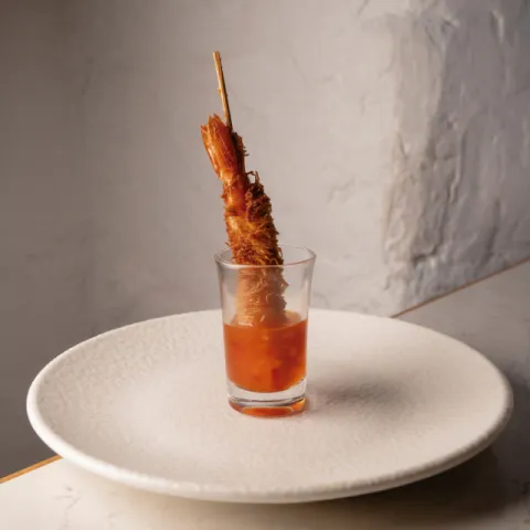 Gambón crujiente con alioli de pimienta de Tap de Cortí