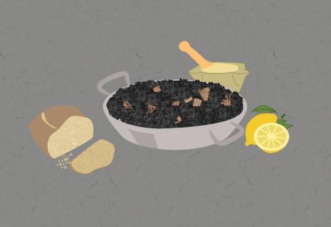 Tienes que probar esta receta de arroz negro con chipirones, ¡te encantará!