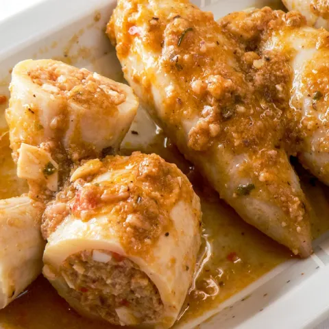 Receta de calamares rellenos a la catalana 