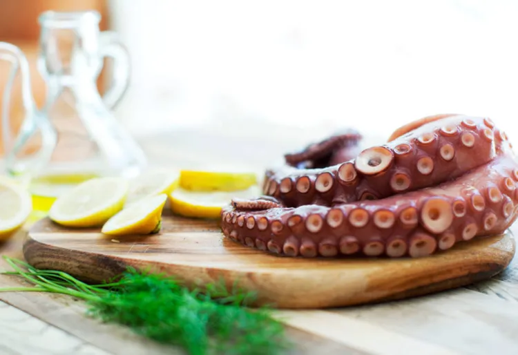 Timbal de pulpo al vino tinto