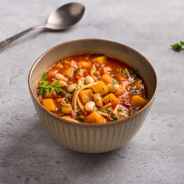 Sopa minestrone casera
