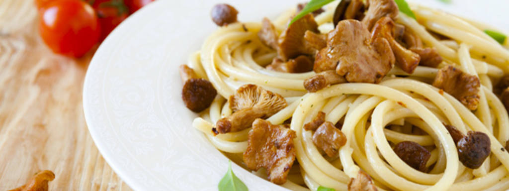 setas con pasta-gastronosfera