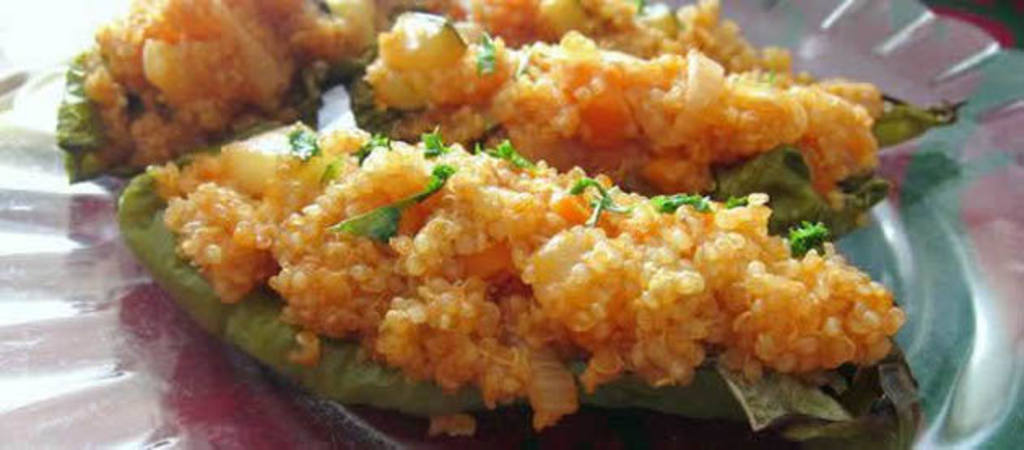 Pimientos rellenos con quinoa