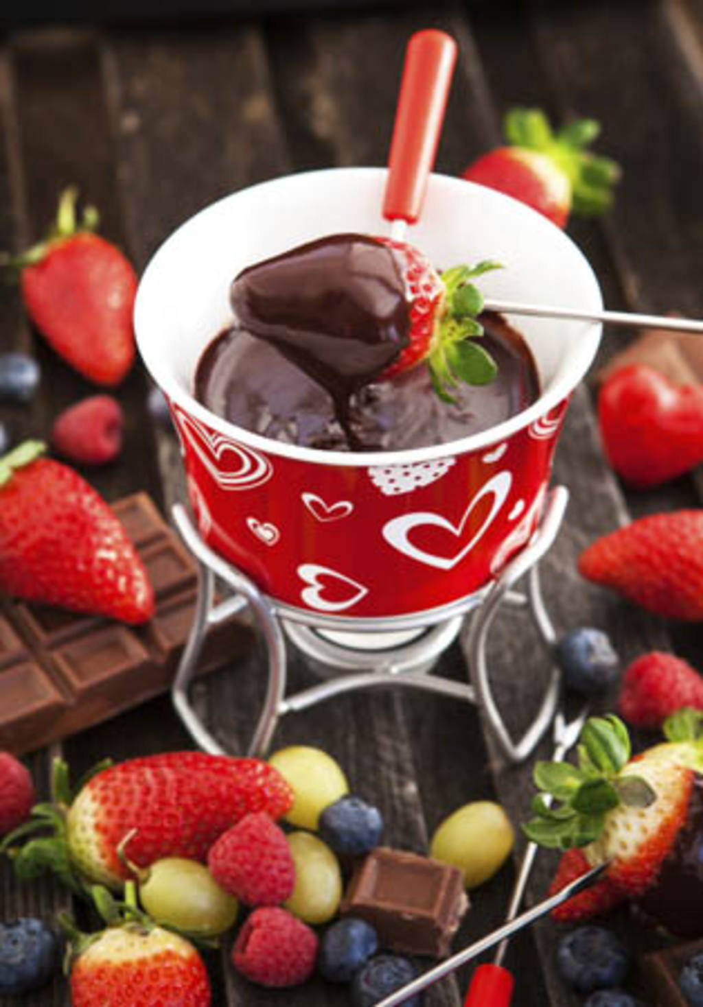 fresas con chocolate