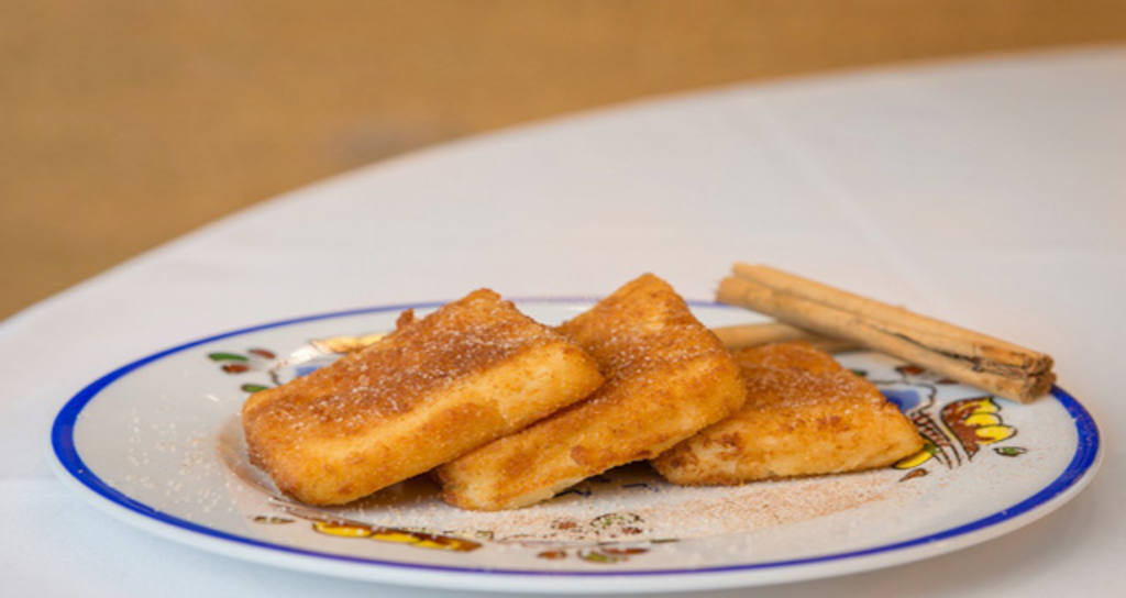 Leche frita castellana del restaurante Mesón de Fuencarral (Madrid)